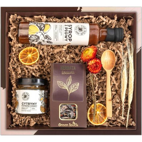 Geschenkkorb-Set in einer Box, Tee, Sirup, Schachtel (1/5)