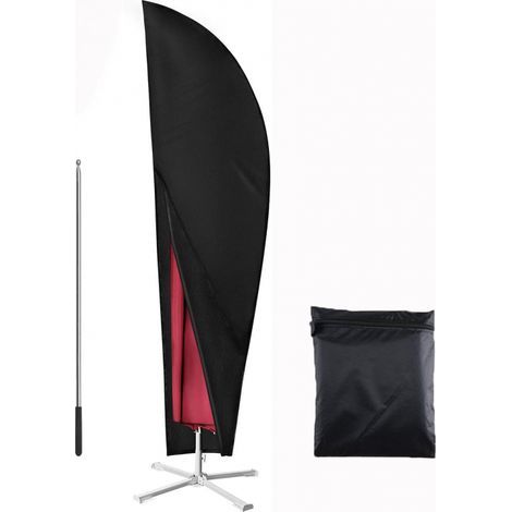 Schutzhülle für Ampelschirme, 420D Oxford-Gewebe, wasserdicht, UV-beständig, 280 x 30 x 81 x 45 cm (1/5)
