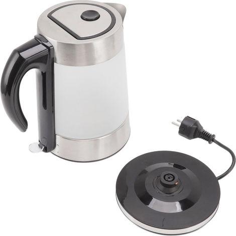 Bouilloire électrique 1,7L en verre borosilicate, thé café, arrêt automatique, pour plan de cuisine, prise UE 220-240V (1/5)