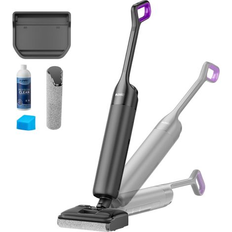 EUREKA FloorShine 460 Lavapavimenti Senza Fili, Design Piatto 180° 11,5cm, Aspirazione 17000Pa 80% Recupero Acqua, Anti-Groviglio Pro, Pulizia Bordi, Auto-Asciugatura, Leggero 3,93kg (1/5)