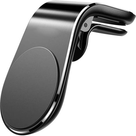Soporte universal magnético para teléfono móvil de coche, para rejilla de ventilación, apto para teléfonos móviles y GPS (negro). (1/5)