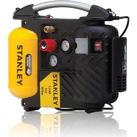 Compresseur DN200/10/5 - Compresseur à Air 10 Bar - 5L - 180L/Min - Compresseur à Air Portatif avec Poignée et Sangle de Transport - Jaune (1/5)