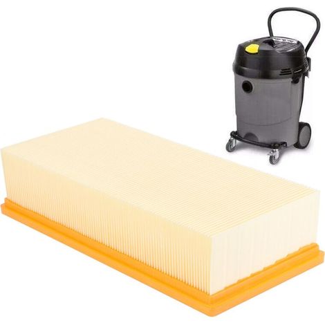 Flachplissierter Filter. Filter passend für Kärcher NT65/2, NT72/2 und NT75/2. Ölbeständig. (1/5)