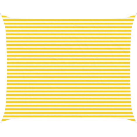 Toldo Vela de Sombra Amarillo y 5 x 4 m 100% Poliéster Oxford vidaXL