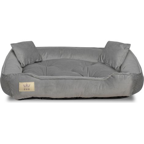 Cuccia/recinto per cani, 75x65 cm, velluto, grigio