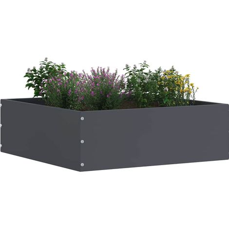 Bordure de Pelouse 6 pcs Anthracite 40 x 40 x 13 cm Acier CFW998021 (1/5)