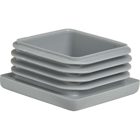 Lamellenstopfen rechteckig 50x30 mm Wandstärke 1-3 mm Kunststoff grau