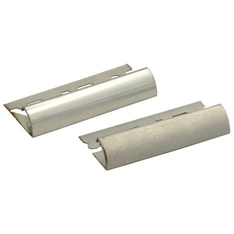 Profilo jolly per piastrelle in acciaio con bordi arrotondati - Specifiche: mm 8 cm 250 lucido - 10 pz