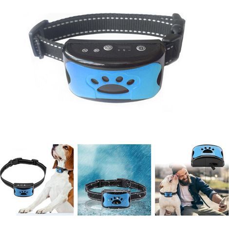Antibellhalsband für Hunde, Ton-/Vibrations-/Starke Vibrationsmodi, Intelligente Bellerkennung mit 7 Empfindlichkeitsstufen, Wiederaufladbar, IP67 Wasserdicht, für große und kleine Hunde (1/5)
