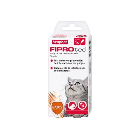 Pipeta antiparasitaria Beaphar Fiprotec Spot On Gato - 1 pipeta