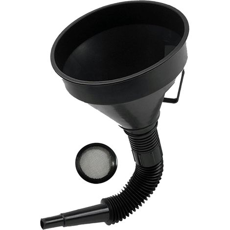 Entonnoir flexible à large ouverture avec poignée, pour usage automobile (huile moteur, gazole, kérosène, essence). (1/5)