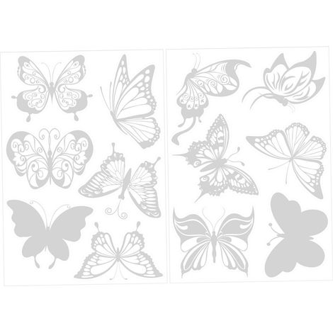 Film Adhésif Anti-collision pour Vitres Blanc 12pcs en Film Électrostatique Protège Oiseaux Choc Fenêtres Lisses et Vitrages Décoratifs Solide (1/5)