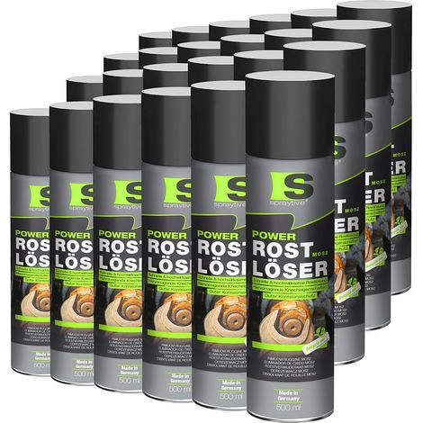 Spraytive 24x 500ml Power Rostlöser MoS₂ – Kriechöl mit Festschmierstoff – Rostentferner, hochkriechend & korrosionsschützend (1/5)