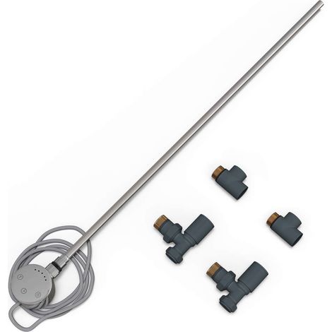 Talus - Dual Fuel Towel Rail Kit 600w Touch Thermostatic Anthracite (1/2)