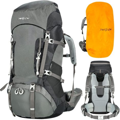 Zaino da trekking da 60 litri - grigio P09