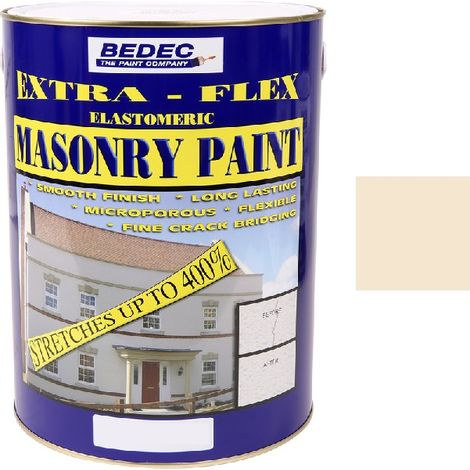 Bedec Extra Flex Masonry Paint - Parchment - 5 Litre