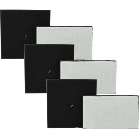 vhbw 6x filtro compatibile con Philips Performer Expert FC8720 - FC8729 aspirapolvere - filtro aria di scarico, inserto in gommapiuma