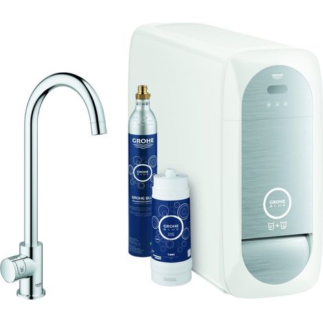 Juego básico monomando de fregadero Grohe Blue Home, 153 mm de (1/4)