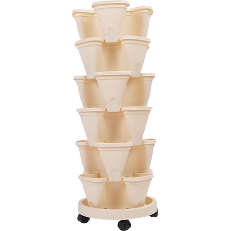 Pot fleur empilable multicouche étanche gain de place – Jardin vertical stable maison balcon, jardin (1/5)