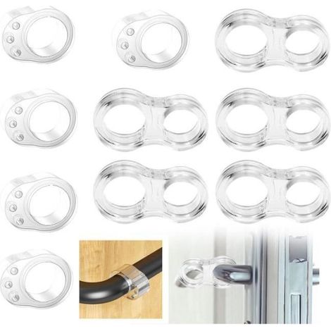 Cale porte - Silicone - Transparent - 10 pièces - Protection murale - Amortissement du bruit (1/4)