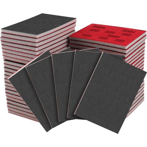 2000er-Schleifschwamm – 20er-Packung, 7,6 x 10,2 cm, Feinpolierblock für Trocken- und Nassbearbeitung, für Modelle, Metalle, Holz, Möbel, Wände, vielseitiges Handwerkzeug