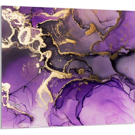Panneau de verre pour cuisine 65x60 violet (1/5)