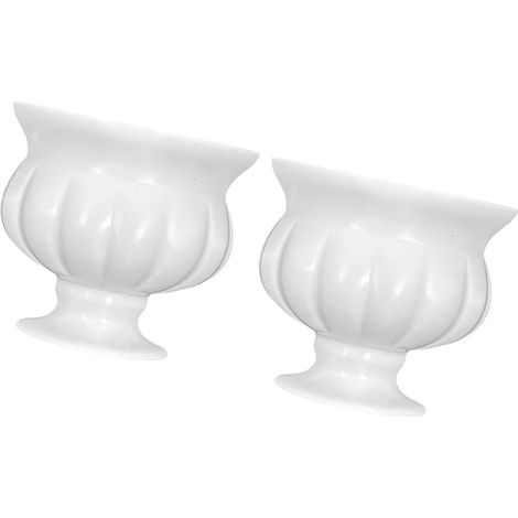 Lot de 2 demi vases muraux à suspendre, pots fleurs décoratifs pour la maison, le bureau (1/4)