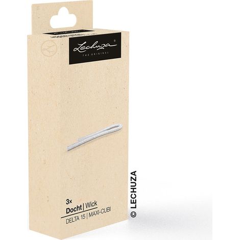 LECHUZA – Mèches de rechange pour insert de plantation, MAXI-CUBI, DELTA 15 – Lot de 3 (1/2)