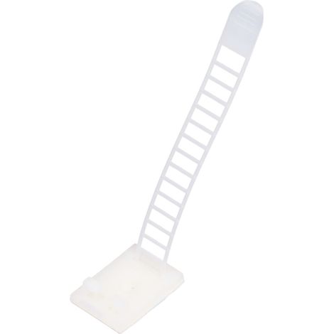 CL-3 Attache-câbles adhésive réglable, porte-faisceau, clip de gestion des câbles, blanc (1/5)