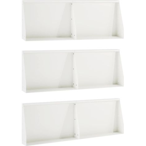 vidaXL Muro de Contención 6 uds. 60 x 12 x 50 cm Acero Blanco (1/5)