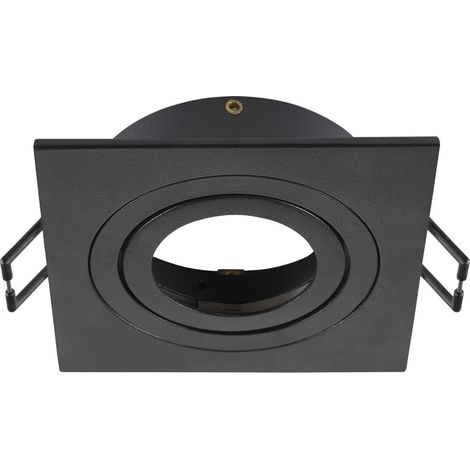 Collerette spot encastré NEW TRIA® 75 intérieur carré orientable noir - SLV - 1007340 (1/3)