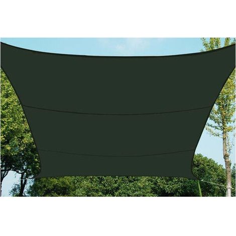 Toile d'ombrage rectangulaire 3x4m Polyester déperlant Protection UV grade 4-5 Installation facile avec cordes et crochets (1/5)