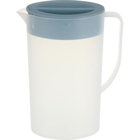 Grande carafe à jus bleue en plastique, bouilloire à eau froide, pichet à boissons et les restaurants (1/5)
