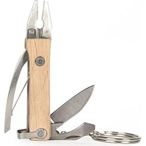 Kikkerland Multitool Holz Natürlich Kompakt und Elegant