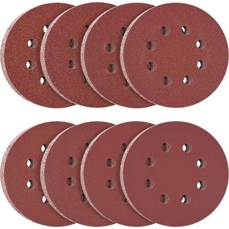 Disques Abrasifs Auto-agrippants 125 mm – 60 Pièces avec Grains 40 à 320 – 6 Trous – Idéal pour Ponçage, Polissage et Dérouillage (1/5)