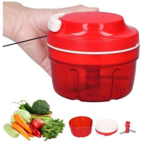 Picadora de cebolla, utensilio de cocina, picadora manual de verduras (roja)