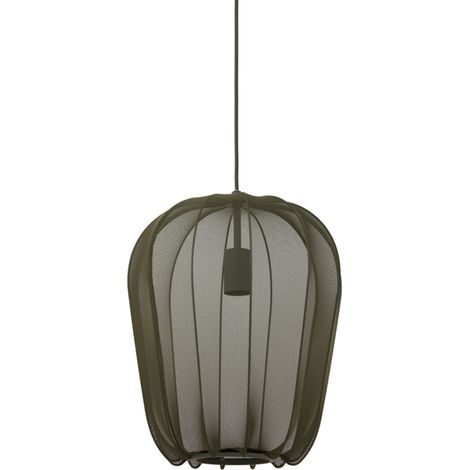 Light & Living - suspension - Plumeria - vert - textile - Ø 34cm (1/4)