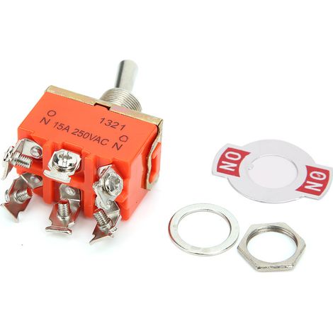 Lot de 10 mini interrupteurs à bascule E TEN1321 AC 250V 15A 6 broches ON ON 2 positions