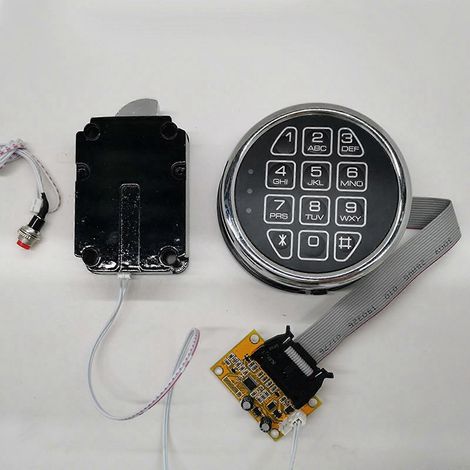 Remplacement de serrure pour coffre-fort à armes Stack-on avec verrou pivotant et clavier chromé ignifugé Elea5 (1/5)