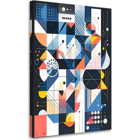 Tableau déco Abstraction dans le style Bauhaus 70x100 (1/4)