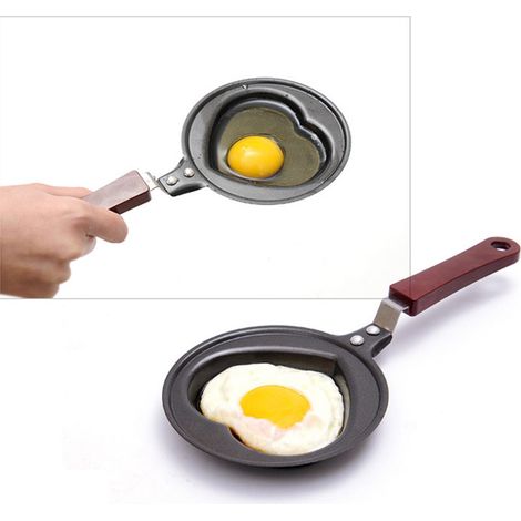 pieza Mini olla para huevos DIY para niños, desayuno divertido, panqueques de dibujos animados, cocina, panqueques de huevo, baguette, artículos para el hogar (Amor) (1/5)
