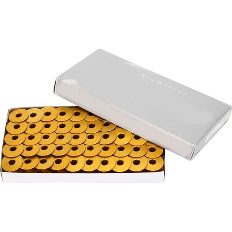 100 Aluminiumspulen für Nähmaschinen, gelbe Ersatzteile (1/5)