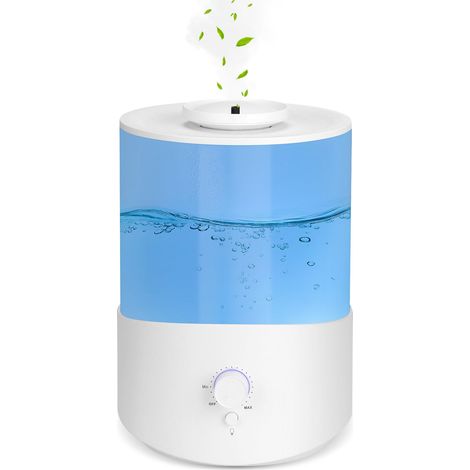 Humidificateur d'Air Chambre 2.5 L Blanc, capacité, Top-Fill Diffuseur Huiles Essentielles, Arrêt Automatique, Silencieux pour une Ambiance Confortable, Jusqu'à 28H (1/5)