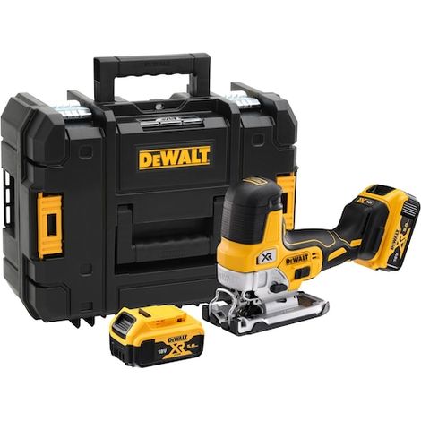 Dewalt – Scie sauteuse pendulaire sans fil 18V avec 2 batteries 5Ah – Moteur Brushless – Profondeur de coupe 135mm – Coffret TSTAK