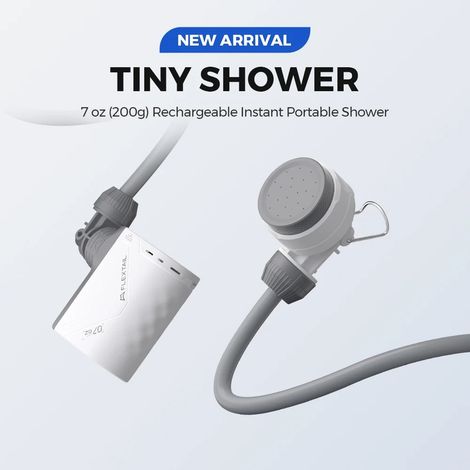 Pompe de douche portable, tête de pompe étanche IPX7 et ensemble de tuyaux, pompe à eau rechargeable pour le camping, douche extérieure