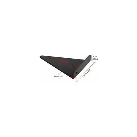 Support D'étagère en Triangle en Métal Flottant,Equerre Etagere Mural Aveugles Dissimulés,Chambre à Coucher Salon Salle de Bain Bricolage Décoration Support,2 Pièces (8x10cm/3.1x3.9in,black) (1/4)