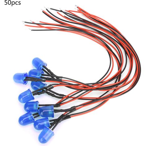 Perles LED Bleu Chromatic - 50 unités, 12V, 0.06W, 10mm, pour accessoires industriels (1/5)
