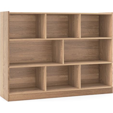 Libreria per bambini a 3 ripiani 122 x 32 x 93 cm con pratico e moderno spazio di archiviazione in legno ingegnerizzato naturale 200010673