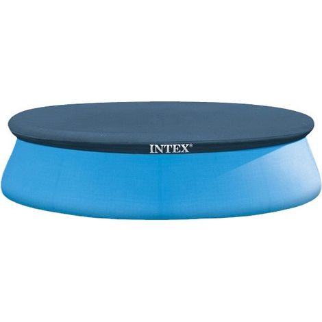 Housse de Protection pour Piscine Ronde Intex 28021 - Bâche Anti-Poussière en PVC Épais, Couverture Extérieure Résistante et Durable-x