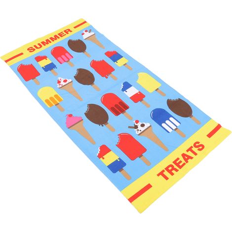 Serviette de plage douce en microfibre, imprimé mignon, séchage rapide, idéale pour les voyages et la natation (Type A) (1/5)